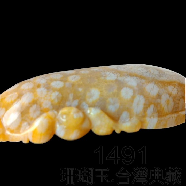 1491珊瑚玉.台灣典藏雕墜_D99998