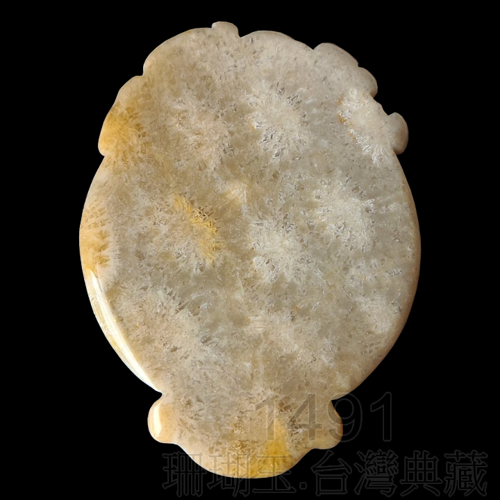 1491珊瑚玉.台灣典藏雕墜_D99996